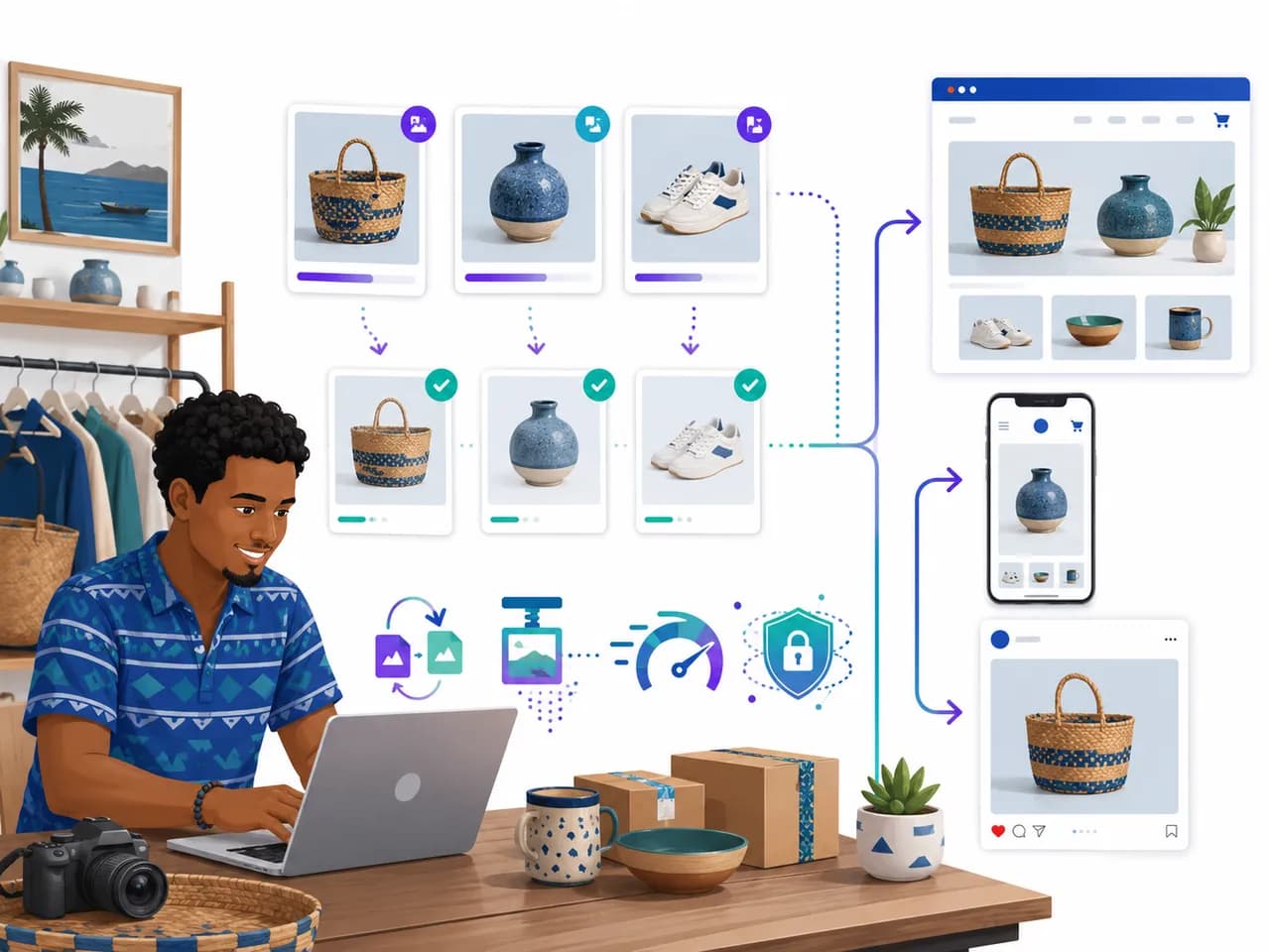 Converte e comprime num instante